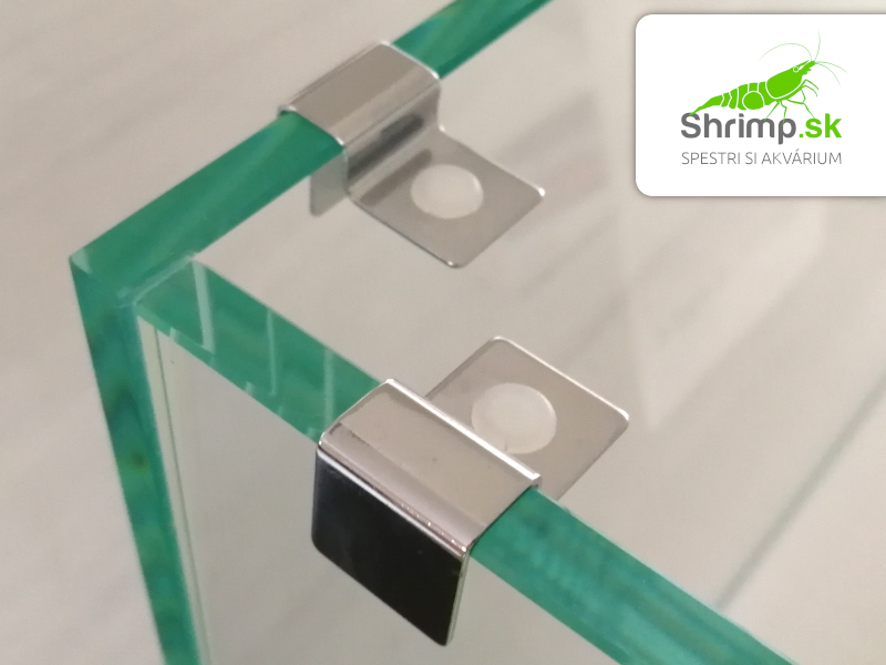 Sada 10mm nerezových úchytů pro krycí sklo akvária