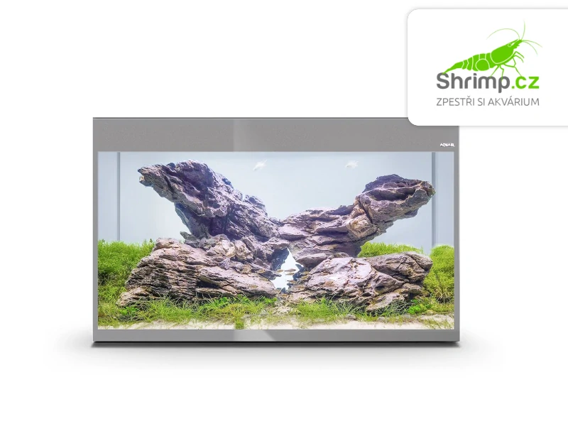 Aquael Akvarijní set Glossy 100 šedý, 215 l