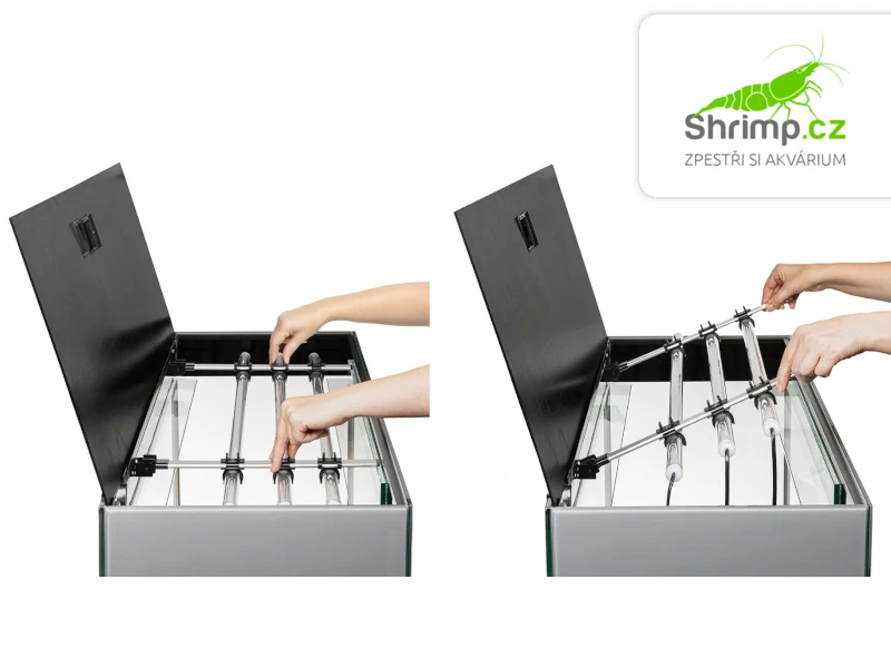 Aquael Akvarijní set Glossy 100 šedý, 215 l