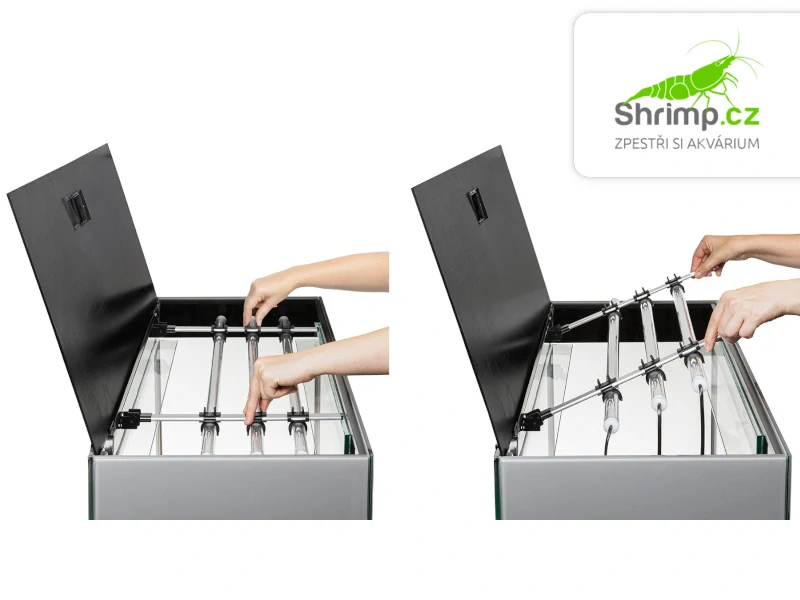 Aquael Akvarijí set Glossy 120 šedý, 260 l