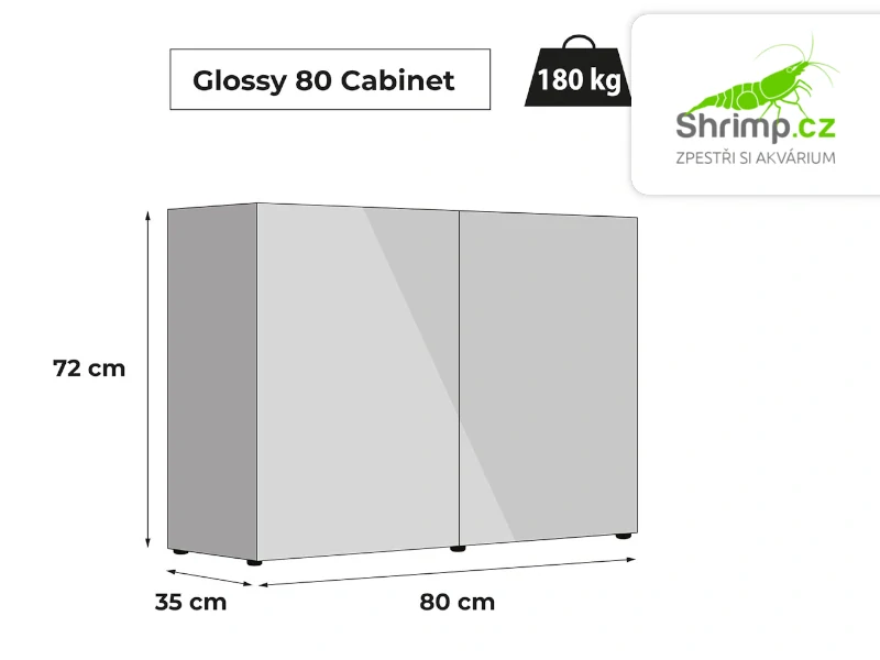 Aquael Skříňka Glossy 80 šedá