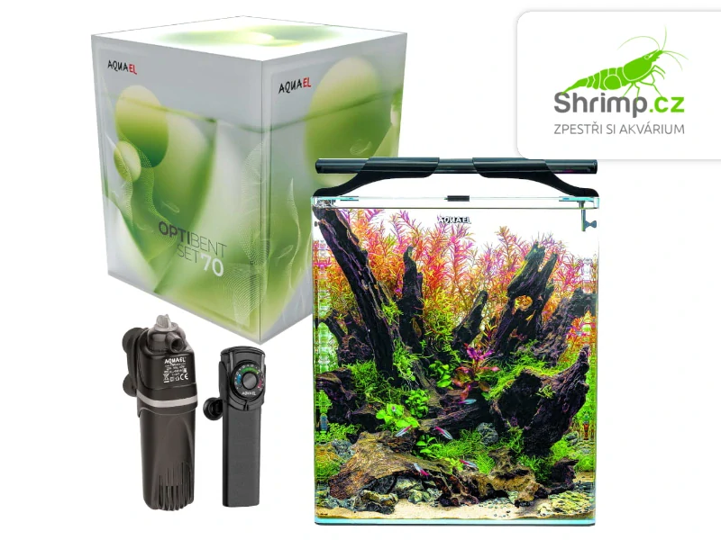 Aquael Akvarijní set OPTIBENT 70 černý, 68 l