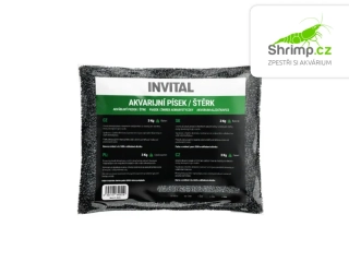 INVITAL Akvarijní písek černý 0,8–1,2 mm 3 kg